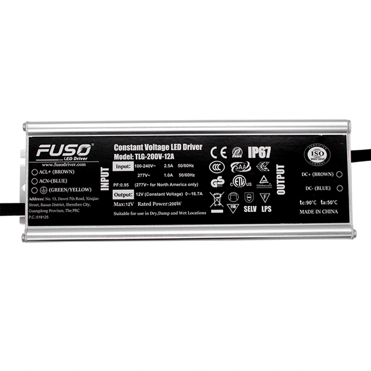 Alimentatore Led ad Alta Pf 12v 200w a Tensione Costante