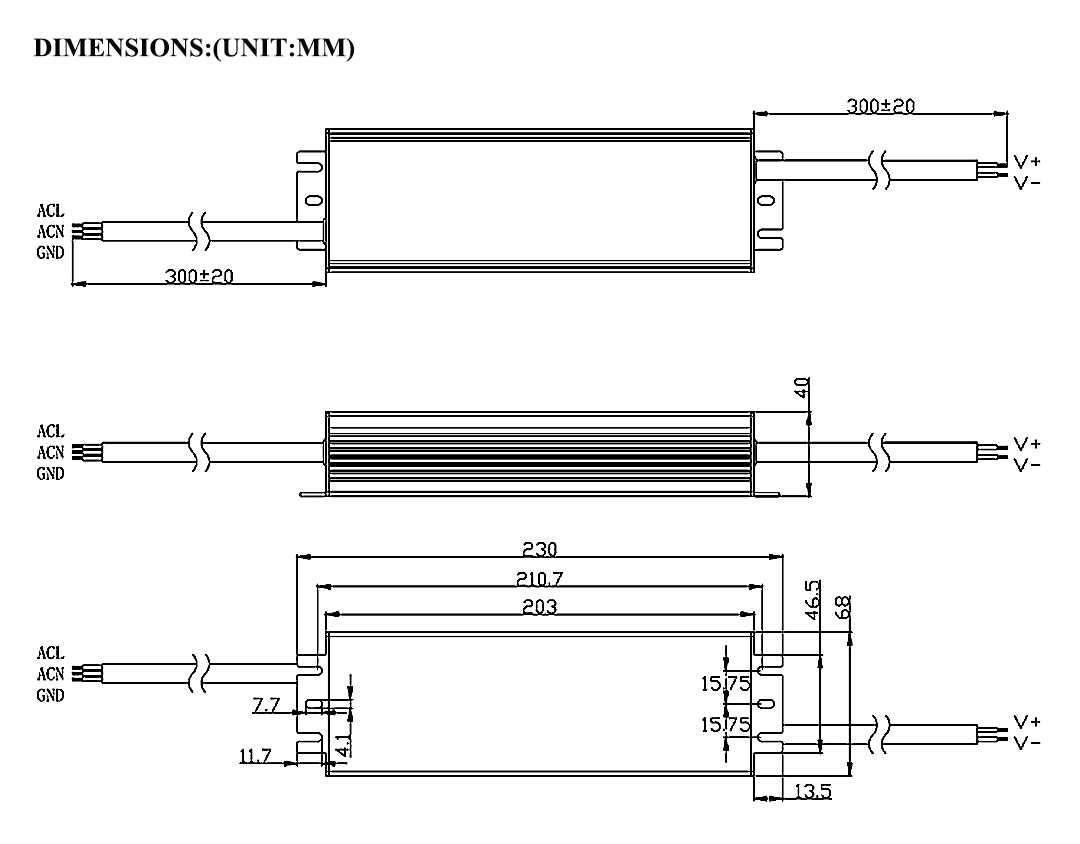 SLG-240C Dimenison